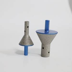 Foret à chanfreiner et à polir pour pierre, tête de meulage conique et en forme de parapluie - Product Image 4