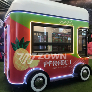 Carrito de Comida Eléctrico con Encimera Lisa, Doble Fregadero de Acero Inoxidable, Fácil de Limpiar, Carrito de Venta Móvil para Uso Comercial Diario - Product Image 2