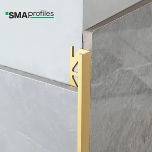 SMAPreofiles Factory Price L Shaped Aluminum Tile Trim Profiles Metal Transition Strips For Tile