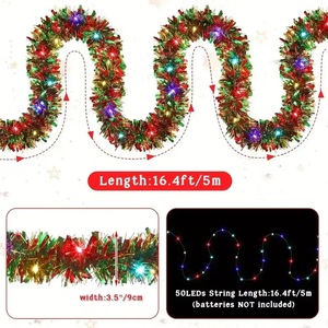 أضواء LED ، حرف شجرة عيد الميلاد ، ديكور حفلات المهرجان لنافذة عيد الميلاد الحلي المنزلية - Product Image 6