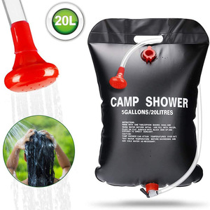 Douche solaire portable de camping en plein air, sac de douche à eau chaude de 5 gallons, 20L, écologique, ultralégère, pour la plage, les voyages et la randonnée - Product Image 6