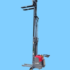 Chariot élévateur électrique pur à batterie 1-2 tonnes, mât bi-étages, faible bruit, sans entretien, en stock usine - Product Image 3