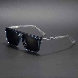 Gafas de sol cuadradas al por mayor para hombre con prescripción, diseño de patillas único, gafas de sol ópticas personalizadas, gafas retro de viaje para mujer - Product Image 2