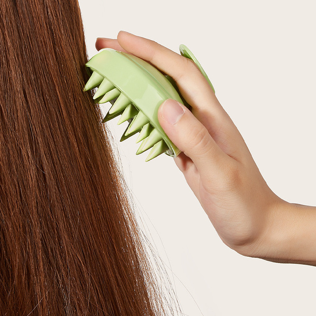 Soft Silicone Hair Cleaning Brush Manual Head Hair Scalp Scrubber Massager Silicone Shampoo Brush