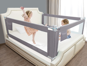 Barrière de lit de sécurité réglable haut de gamme pour bébé, en maille d'acier, longueurs ajustables (1,8m/2,0m/2,2m) - Vente en gros à prix réduit - Product Image 3