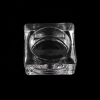 Pot en verre vide en forme de couronne pour poudre acrylique et monomère liquide, idéal pour le nail art et les équipements de salon