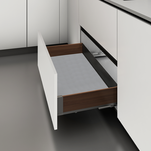 Meuble de rangement multifonctionnel mural <span class=keywords><strong>en</strong></span> alliage d'aluminium, grain noyer, moderne, écologique, durable et robuste pour vaisselle et bols de cuisine - Product Image 5