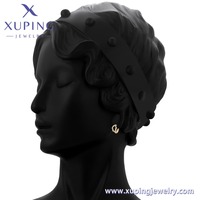 X001185170 XUPING Ensemble de bijoux main de Fatma plaqué or 14K, en cuivre écologique avec zircone cubique, comprenant boucles d'oreilles et pendentif