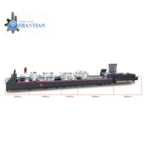 ZH-850QH automatische Falt klebe maschine vor dem Falten/Verriegeln der unteren vier & sechs Eck box Auto-Ordner-Klebe maschine