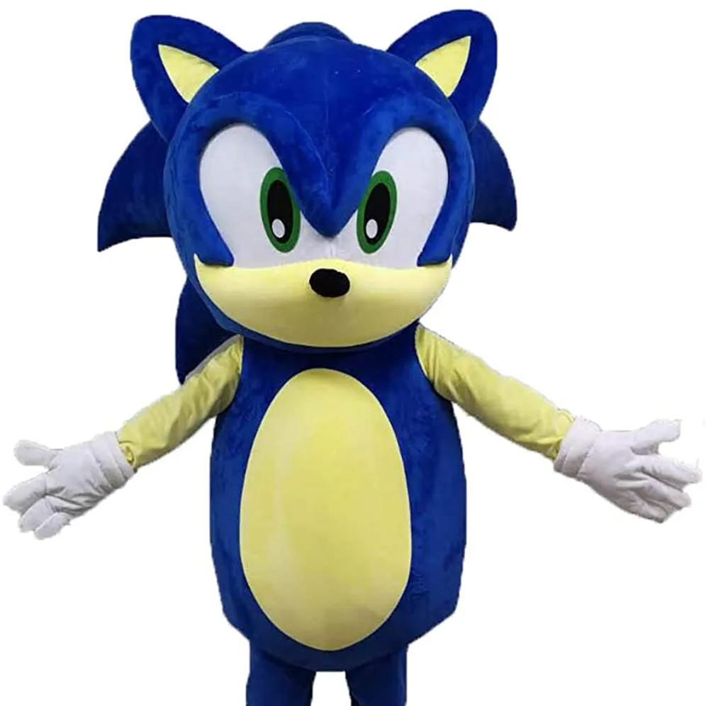 Costume della mascotte della peluche del Costume della mascotte di Sonic dell'immagine reale della fabbrica per l'adulto