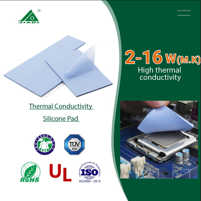 JIADI Thermal Pad for 12.8w/m.k Silicone Foam Rubber High Temperature 85*45*0.5 1.0 1.5 2.0 2.5 3.0mm for GPU RTX