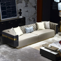 Italienische Luxushäuser individuelle Möbel minimalistische moderne Ledersofas Luxus große Einheiten Wohnzimmer mit Pull-Points