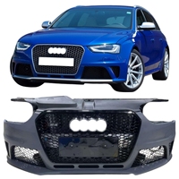 Piezas de automóvil Audi RS4 de alta calidad, parachoques delantero usado, estilo RS, fibra de carbono, labio trasero, barra de toro duradera con recortes de escape