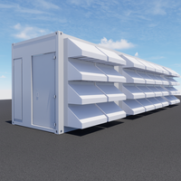 Conteneur de centre de données modulaire ACT 2000KW avec système de refroidissement par air pour grande ferme minère, crypto-mining, algorithme SHA-256, métal, 100ph