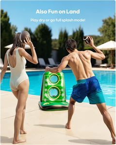 Juego de Fútbol Inflable, Objetivo de Fútbol Flotante para Piscina con 3 Pelotas, Juguete Deportivo para Fiestas en Interiores y Exteriores - Product Image 3