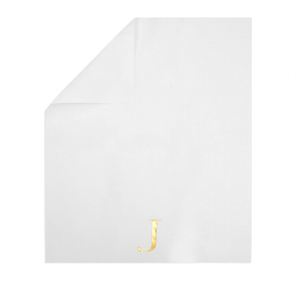Servilletas de Boda y Cóctel Blancas con Monograma 'J' en Lámina Dorada, 3 Capas, Paquete de 50, 4x8 Pulgadas, Estilo Bolsa, Directo de Fábrica, OEM/ODM - Product Image 4