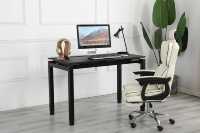 Bureau de jeu informatique ADA à hauteur réglable avec quatre pieds, un seul moteur, éclairage LED RVB et système de gestion des câbles