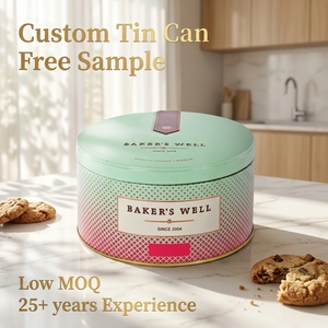 Custom Food Grade Round Tin <strong>Box</strong> for Biscuit Cake Candy Cookie Tin Can Snack Chocolate Lollipop Sugar Baby Food <strong>Metal</strong> <strong>Box</strong> - Product Image 1