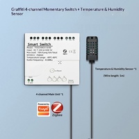 Module de contrôle d'accès intelligent EasyLink Zigbee avec contrôle de température et d'humidité, relais à commande par application, momentané, auto-bloquant et interverrouillable