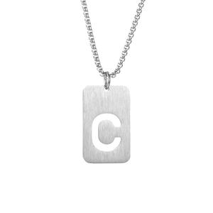 Collar Clásico de Acero Inoxidable Plateado con Letras, Personalizable con Logotipo, Resistente a la Decoloración, Venta al Por Mayor para Hombres y Mujeres - Product Image 4