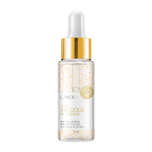 Suero Facial de Oro 24K con Extracto de Caracol, Antienvejecimiento, Reduce Arrugas, Hidratante, Iluminador, con Láminas de Oro, Esencia Reparadora Facial - Product Image 1