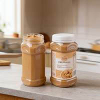 Pot de stockage pratique en plastique alimentaire carré personnalisé pour épices, miel, beurre de cacahuète, confiture, sauce, 1000 ml