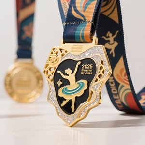 Medallas Personalizadas de Aleación de Zinc 3D, Diseño en Oro, Plata y Bronce, Medallas de Danza para Competencia - Product Image 3