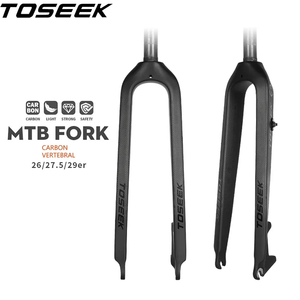Fourche avant de vélo <span class=keywords><strong>TOSEEK</strong></span> entièrement en fibre de carbone 26/27,5/<span class=keywords><strong>29</strong></span> pouces, fourche de vélo de route droite ultralégère, frein à disque, pièces de fourche avant - Product Image 1