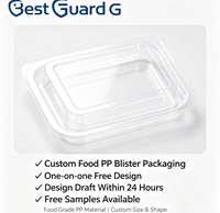 Emballage de vente au détail personnalisé en blister pour boîte de fruits bleuets, plateau en blister transparent en PET pour la présentation de fruits frais en supermarché