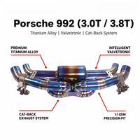 Sistema de Escape Valvetronic de Aleación de Titanio para Porsche 992 Carrera 3.0T/3.8T, Silenciador de Alto Rendimiento, Ajuste OEM 1:1