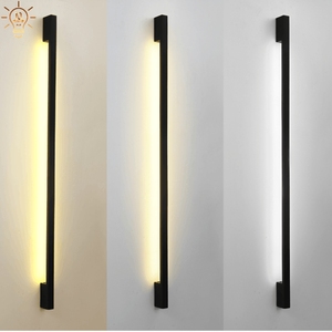 Lámpara de <span class=keywords><strong>Pared</strong></span> <span class=keywords><strong>LED</strong></span> Moderna de Aluminio en Tira Larga para Decoración de Jardín Exterior y Hogar, Sala de Estar o Dormitorio, Fondo de Escalera, Pasillo - Product Image 2