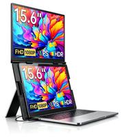 Moniteur portable double écran LCD FHD IPS 15,6 pouces pour ordinateur portable, idéal pour les voyages et les affaires - S15Plus (Fabricant OEM)