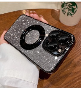 Fundas Magnéticas para <span class=keywords><strong>Teléfono</strong></span> Móvil con Purpurina de TPU Suave Galvanizada, Aptas para iPhone 11 12 13 14 15 16 Pro Max, <span class=keywords><strong>Brillo</strong></span> Degradado de Lujo - Product Image 2