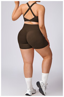 Ensemble de vêtements de sport pour femmes, taille 3XL, soutien-gorge de sport à dos croisé, short de course, ensemble de yoga 2 pièces, vêtements de fitness