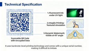 Boleto de admisión de eventos de seguridad personalizado con código de barras de logotipo holográfico utilizado como factura o cupón para descuentos y competencia de regalos - Product Image 6