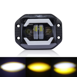 Phare Halo Ring à double faisceau Hi-Lo, projecteur LED bicolore avec Angel Eye pour camion, VTT, voiture, moto - Product Image 1