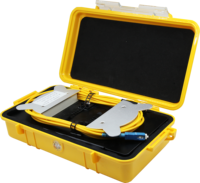 [Gandway Original] Caja de cable de lanzamiento OTDR fibra negra estándar, carrete/carrete de fibra eliminador de zona muerta (cables de lanzamiento) SM G657A