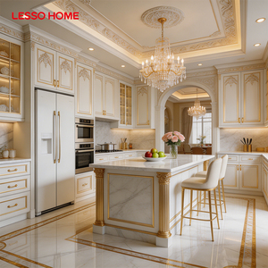 ตู้ครัวสำเร็จรูป <span class=keywords><strong>Lesso</strong></span> <span class=keywords><strong>Home</strong></span> 2026 รุ่นวีเนียร์ไม้โอ๊คแบบกำหนดเอง สไตล์โมเดิร์น เป็นมิตรกับสิ่งแวดล้อม ทนไฟ เคลือบแลคเกอร์ พร้อมอ่างล้างจาน สำหรับบ้านวิลล่า - Product Image 2