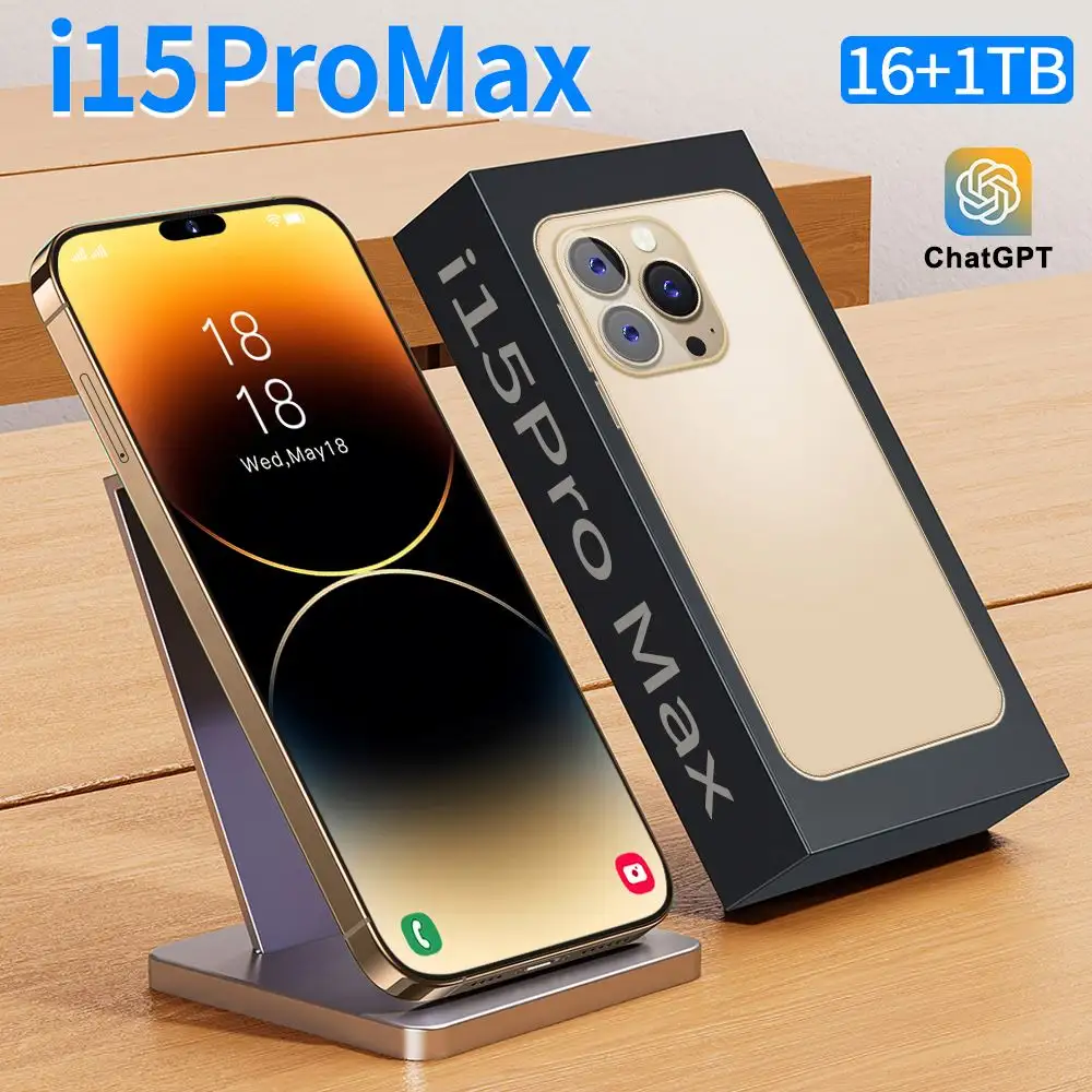 Original 5G Smartphone For 15 Pro Max Smart Phone i15 15 16G 1TB Mobile Phone Dropshipping Unlocked Cheap telefono inteligente