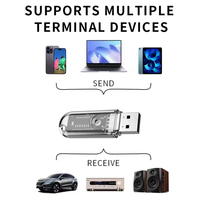 Adaptador USB BT 5.3, Transmisor y Receptor Inalámbrico BT para Computadora, Conector de Audio BT para Automóvil y Computadora