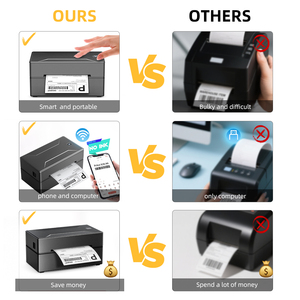 203dpi 4x6 nhiệt máy in nhãn, 150 mm/giây tốc độ cao, xách tay mini Hãng sản xuất nhãn cho vận chuyển/giá thẻ - Product Image 4