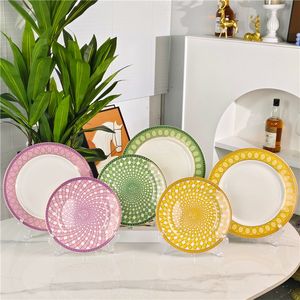 Juego de Platos de Porcelana Fina de Lujo Moderno y Minimalista, Ecológico, de 2 Piezas, para Cena y Postre - Product Image 2