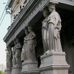 Colonnes de porche <span class=keywords><strong>en</strong></span> <span class=keywords><strong>pierre</strong></span> naturelle sculptée, <span class=keywords><strong>d</strong></span>écoratives pour l'<span class=keywords><strong>entrée</strong></span> de l'hôtel BLVE, colonnes romaines <span class=keywords><strong>en</strong></span> marbre antique, représentant un homme nu. - Product Image 6