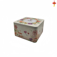 Boîte en fer blanc carrée brillante sans soudure pour biscuits et lait, personnalisable, imprimée en offset, qualité alimentaire