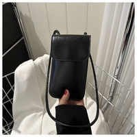 Pochette bandoulière en cuir PU métallisé pour téléphone, mini sac à bandoulière, étui portefeuille avec longue sangle, essentiels de voyage tendance pour femme