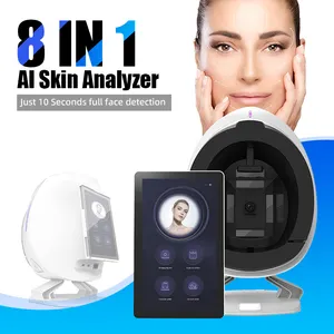 Home Use Ai Intelligent Recognition 36 Million Pixels 8 Light Spectrum Skin Analysis Facial Analyzer Skin Tester Device With App