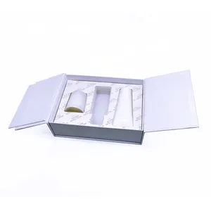 Hochwertiger Luxus Doppeltür offen Flip Magnet deckel Hautpflege Flaschen set Geschenk box Verpackung