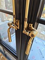 Fenêtre en aluminium à profil mince insonorisée de style français, fabriquée en usine selon la norme CE ISO9001, pour chambre d'hôtel