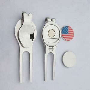 Fourche à balle multifonctionnelle en métal vert, aimant pour tondeuse à gazon en alliage de zinc, accessoires standard pour terrains de golf - Product Image 1