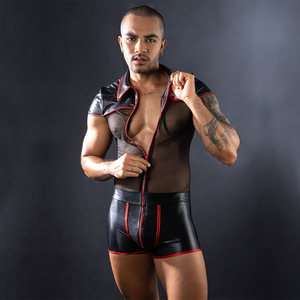 Abbigliamento esotico caldo per <span class=keywords><strong>uomo</strong></span> maglia Look <span class=keywords><strong>Sexy</strong></span> manica corta da <span class=keywords><strong>uomo</strong></span> body Costume Gay - Product Image 2